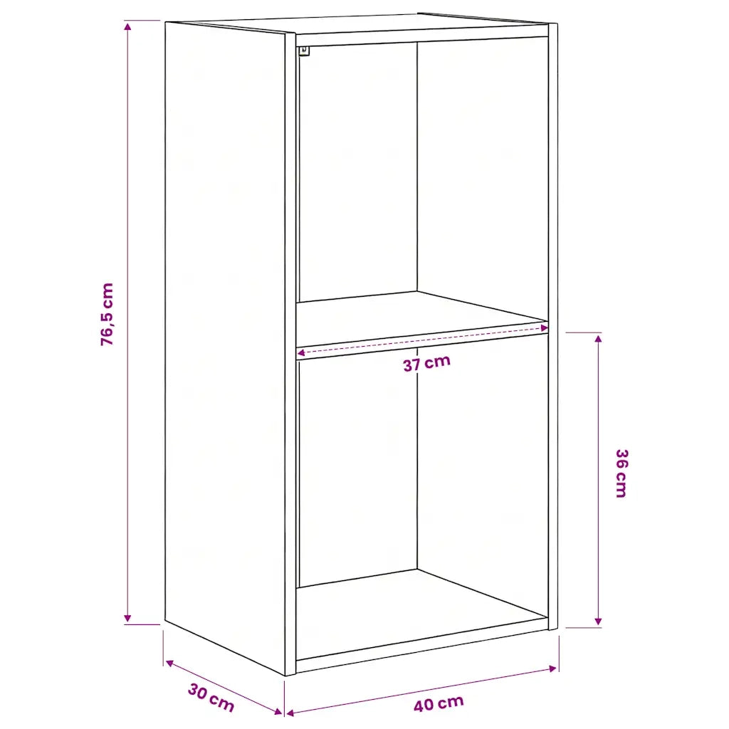 Libreria 5 Ripiani-Scaffale per Libri-Mobile di Stoccaggio Rovere Sonoma 40x30x76,5cm Legno Multistrato