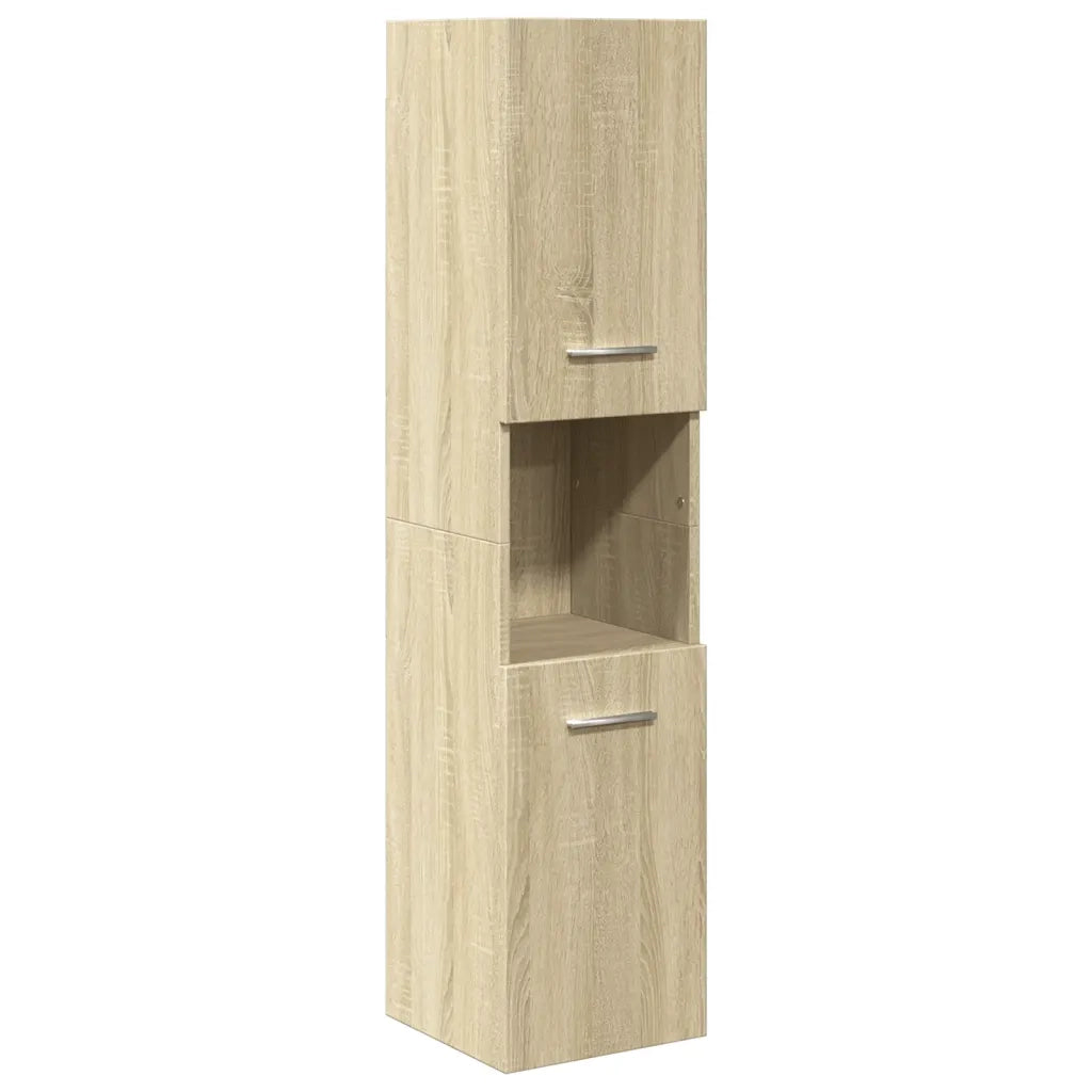 Set Mobili da Bagno 4 pz Rovere Sonoma in Legno Multistrato 3324998
