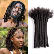 Estensioni di Capelli a Dreadlocks 100% Capelli Reali - 0,6 cm di Diametro - 6 Pollici - 10 Trecce - Colorato/Curlo - Fatto a Mano - Estensione di Capelli