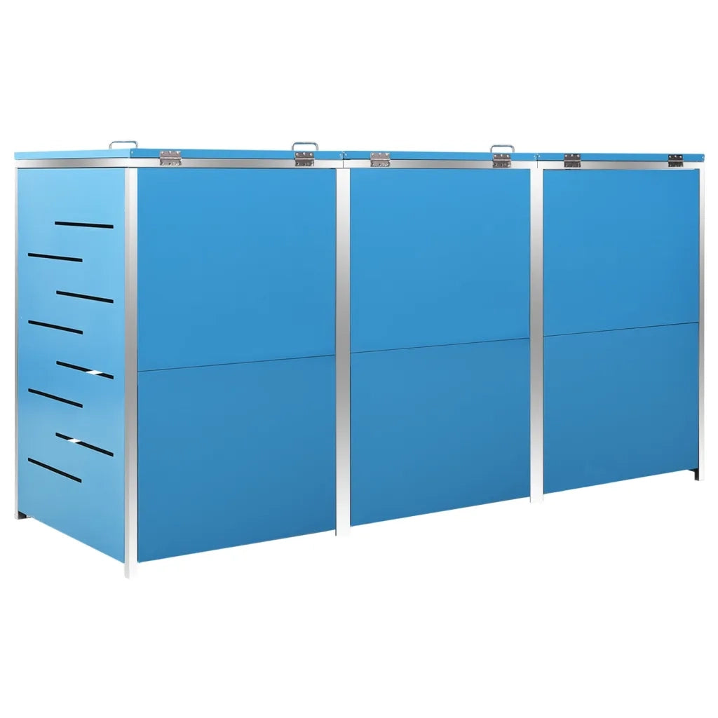 Copribidone per Spazzatura Triplo 207x77,5x115 cm Acciaio Inox cod mxl 51609