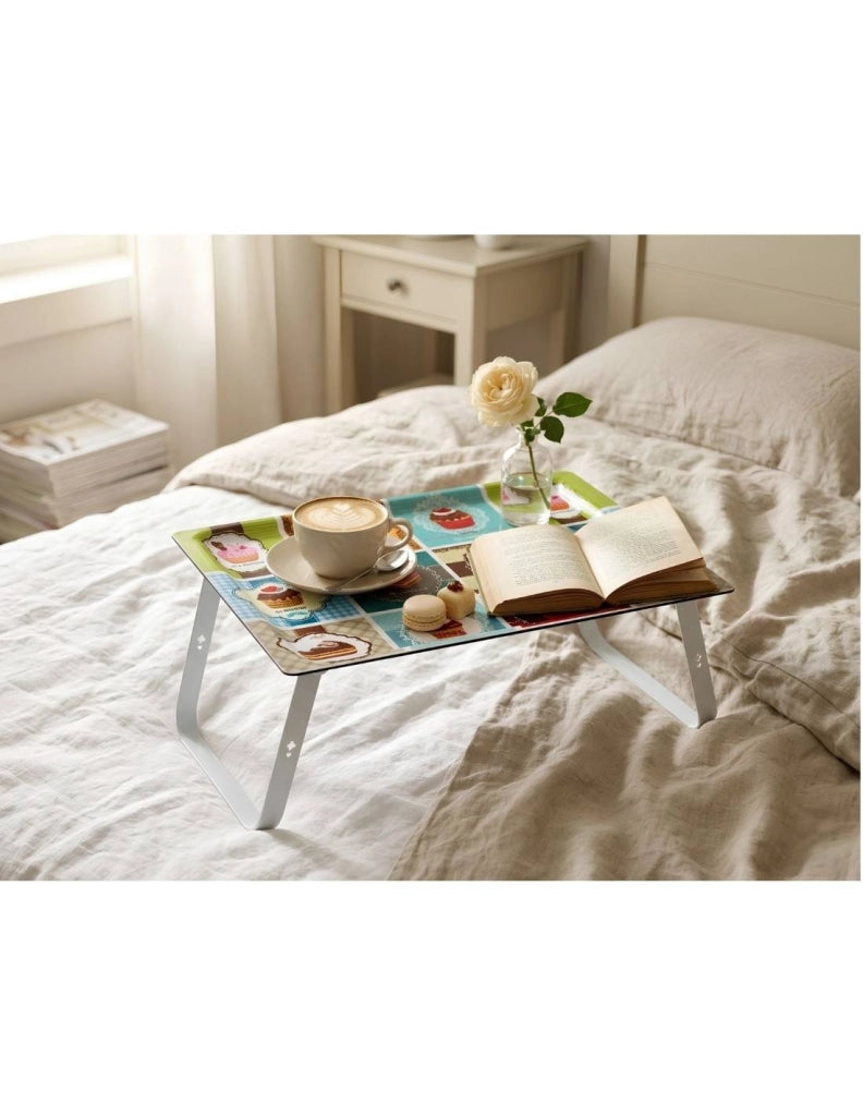 Vassoio pieghevole per la colazione a letto o per lavorare con il portatile, HOLA