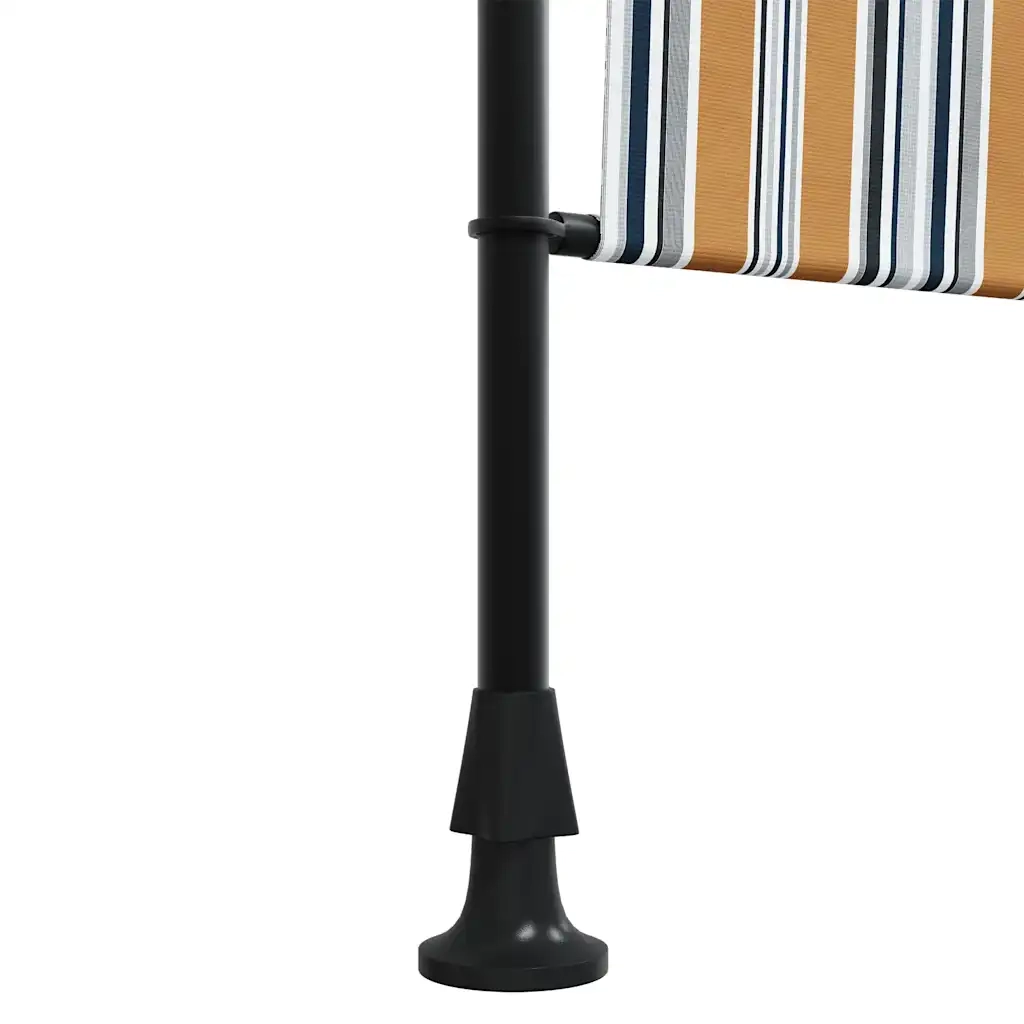 Tenda a Rullo Esterno Gialla e Bianca 100x270cm Tessuto Acciaio 368772