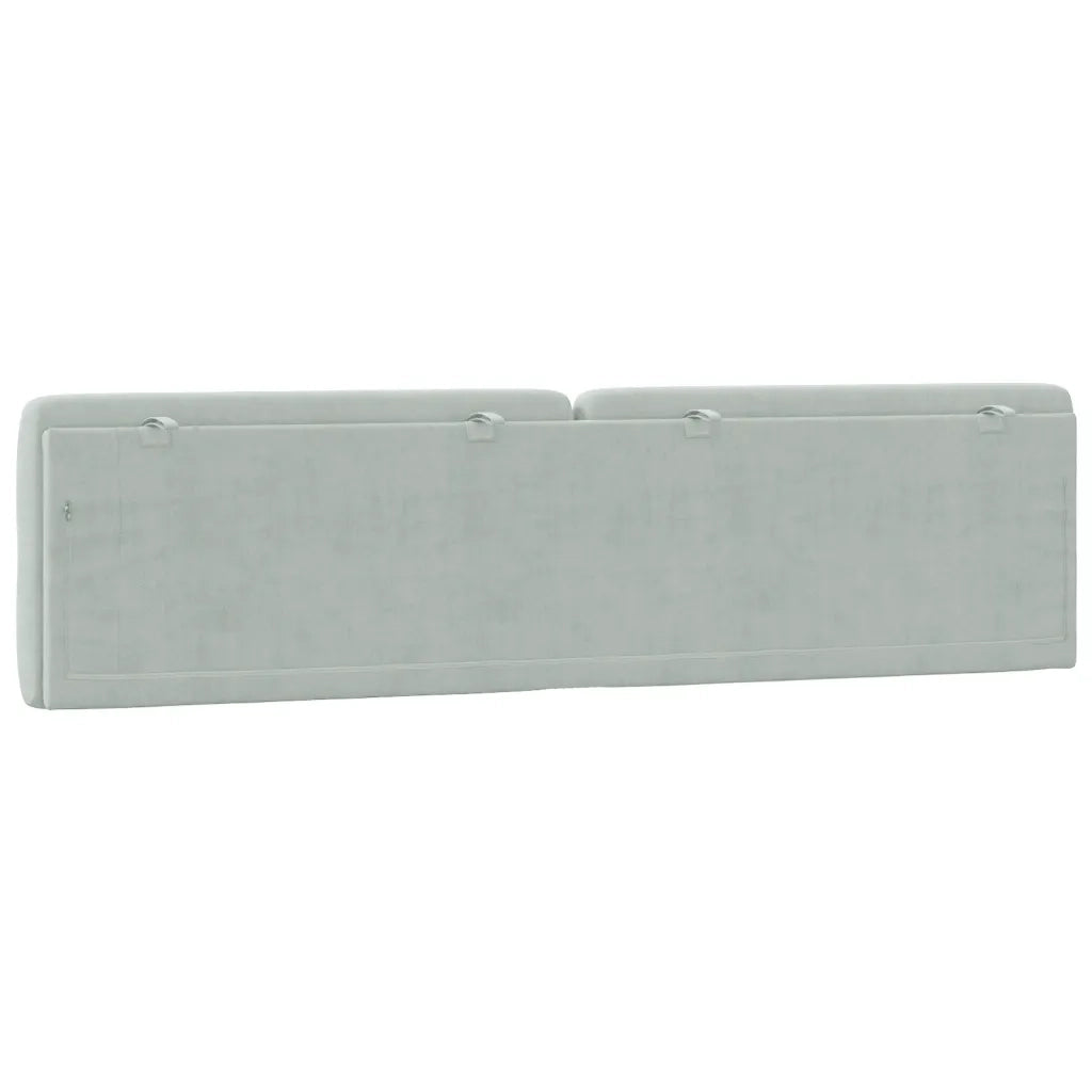 Cuscino Testiera Grigio Chiaro 200 cm in Velluto CFW6328152