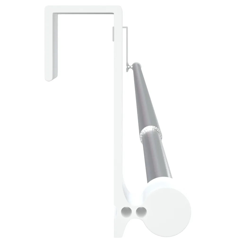 Binari per Tende 2 pz Bianco e Argento 60-105 cm Alluminio CFW2574338