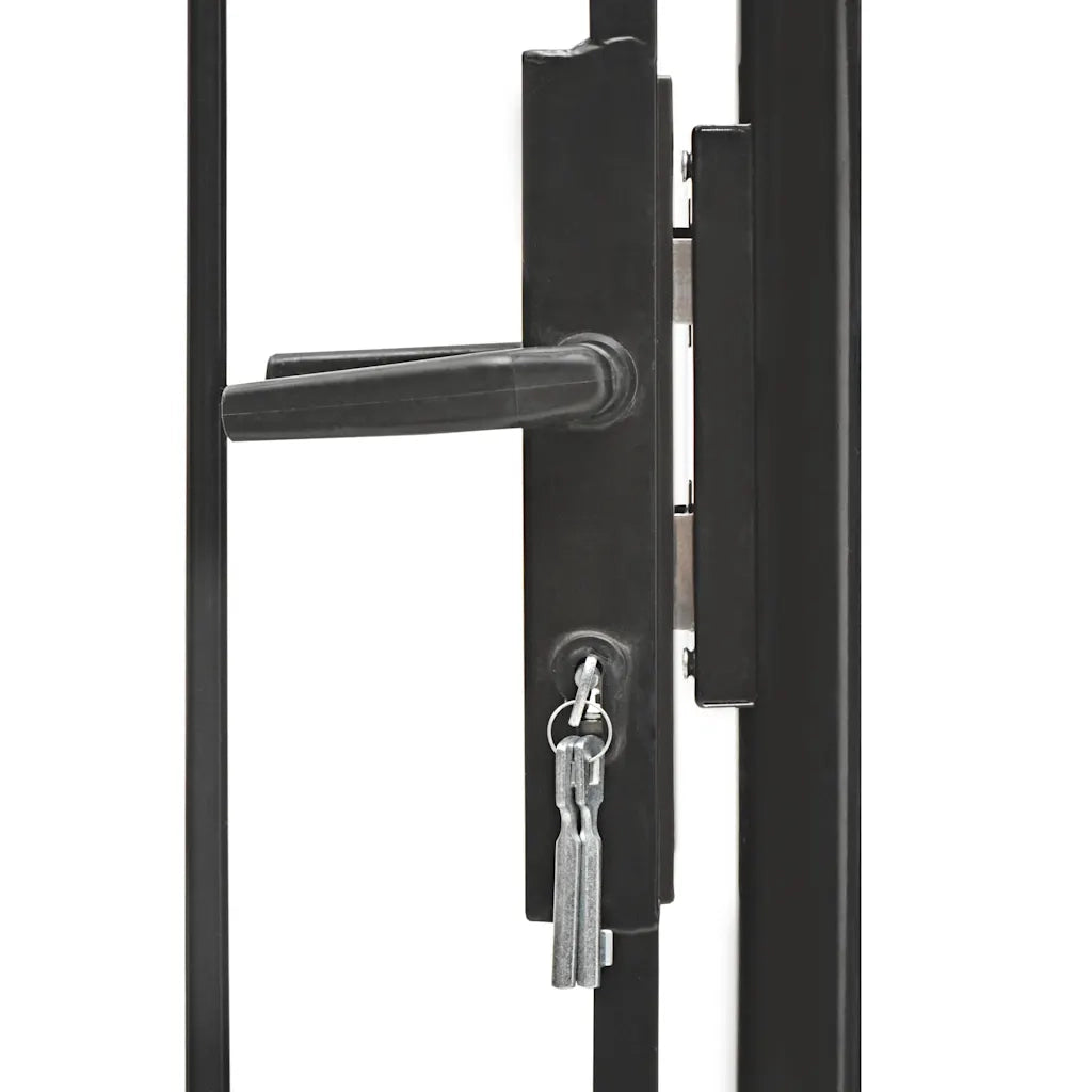 Cancello da Giardino Woerden in Acciaio 1x1 m Nero CFW8331073