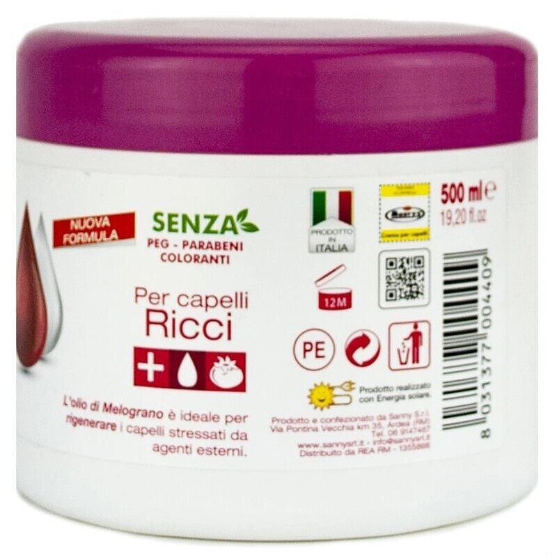 MAURY'S PROFESSIONAL CREMA RISTRUTTURANTE CAPELLI RICCI CON MELOGRANO 500ML SENZA PARABENI ANALLERGICA