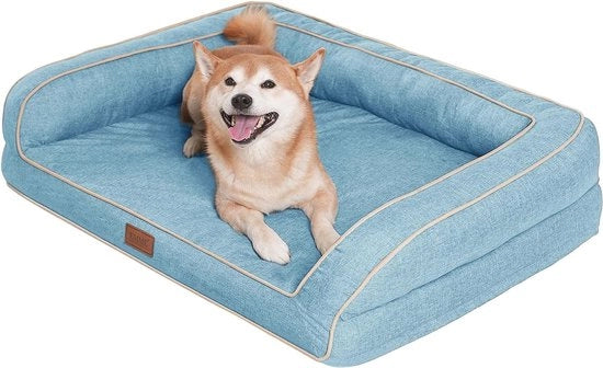 Cuscino per Cani XL per Cagne Grandi - Impermeabile, Schiuma di Poliuretano & Lavabile - Blu chiaro