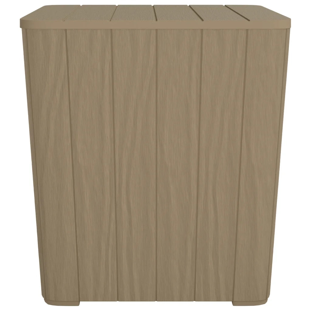 Tavolo da Giardino con Coperchio Polipropilene Marrone Chiaro 364153