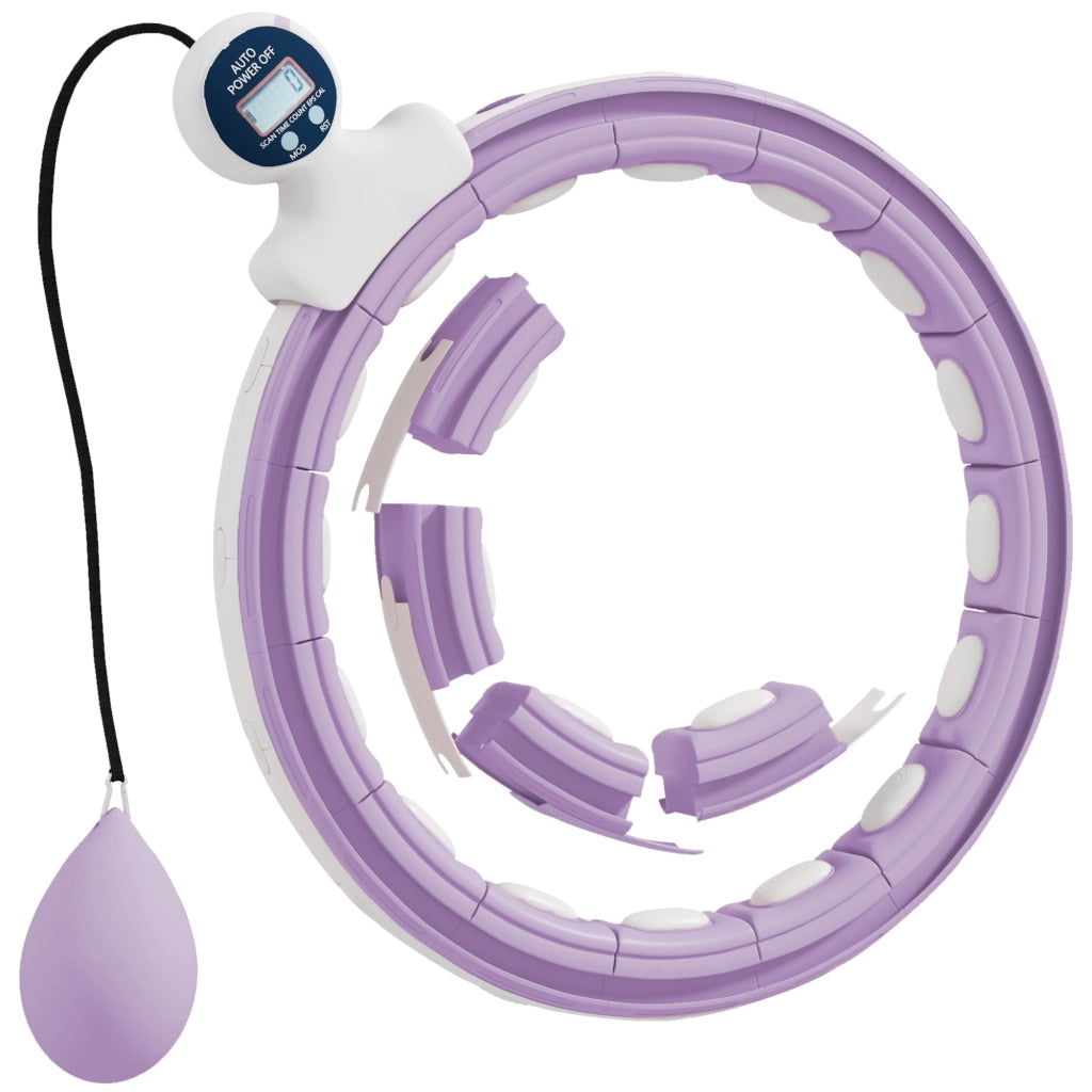 Cerchio Hula Hoop con Peso e Contatore ¨C Zephmum ¨C Viola 76-113cm