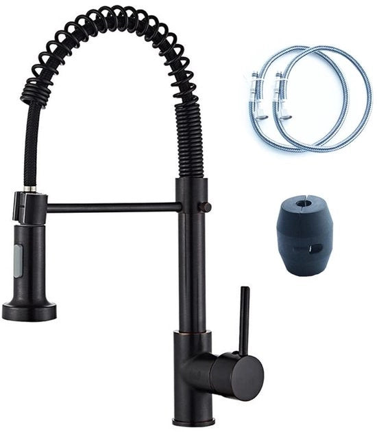Aanrechtkraan 360° Rotativo con Sprezzatore a Trazione - Due Modalità - Progetto Sostenibile - Realizzato in Acciaio Inossidabile - Design Duraturo