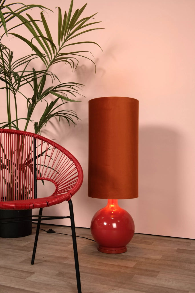 Lampada tavolo Esterad Lucide vetro arancio 100cm E27