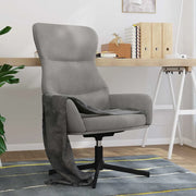 Sedia Relax Grigio Chiaro in Velluto cod mxl 14305