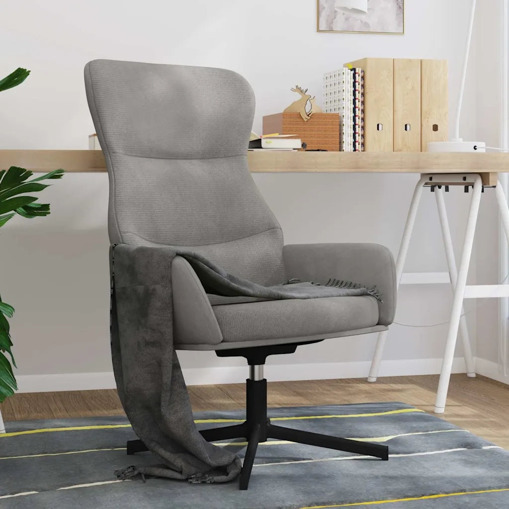 Sedia Relax Grigio Chiaro in Velluto cod mxl 14305