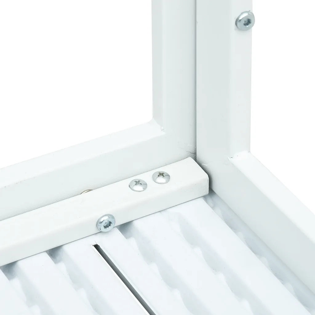 Tavolino da Salotto Bianco 78x78x74 cm HDPE Aspetto Legno 47881