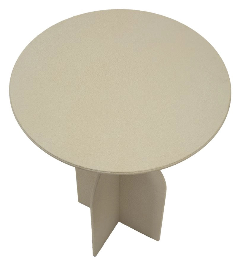 Tavolinetto Dune Ø45x58 cm in Ferro Crema