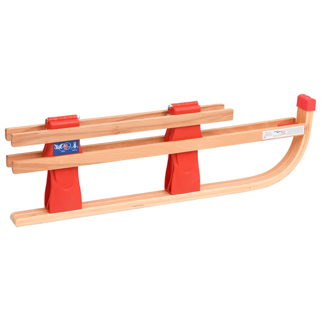 Slittino Pieghevole con Schienale in Legno 119 cm 92493