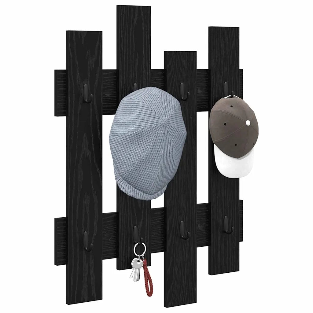 Appendiabiti a muro Rovere Nero 60 x 3 x 82 cm CFW1991104