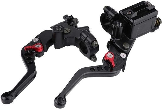 Coppia di leve universale per motocicletta - Remo universale - Leva in alluminio CNC - 22 mm - Duraturo - Installazione semplice