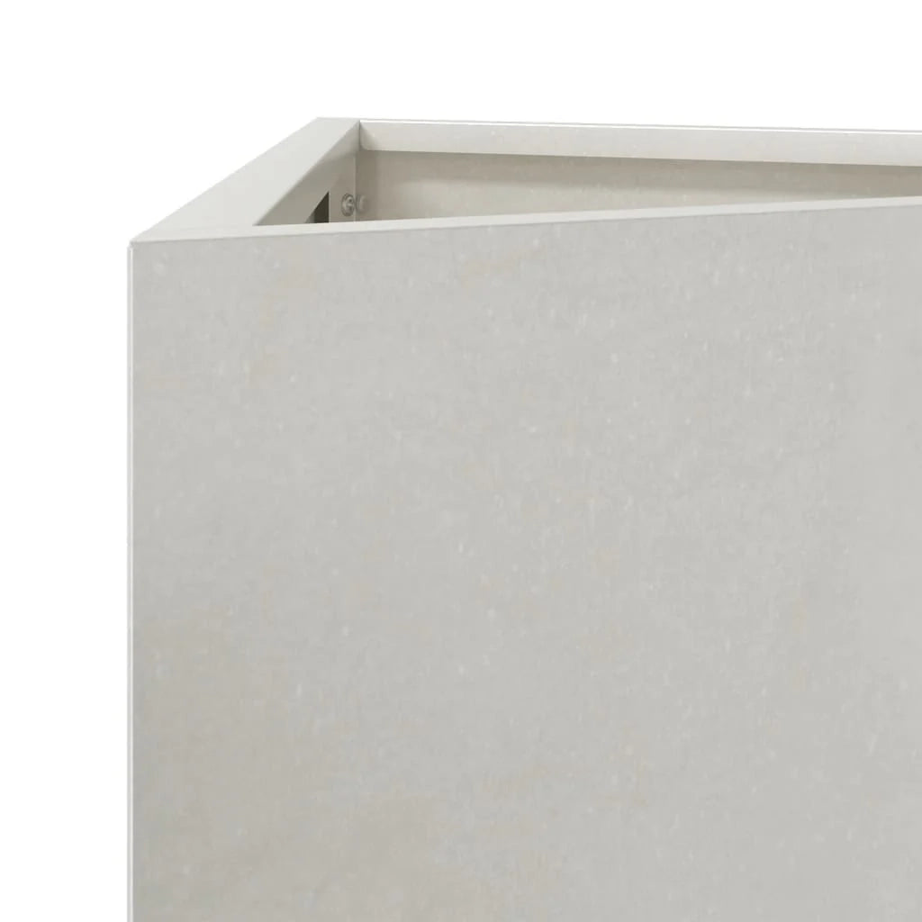 Fioriera rialzata triangolare per piante fiori e patio/giardino 30 x 26 x 75 cm acciaio inox argento 02_0038807