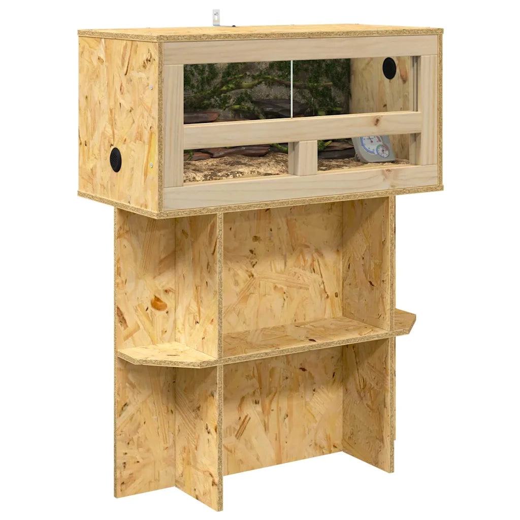 Base per Terrario con lo scaffale Marrone 60 x 30 x 50 cm OSB CFW7121144