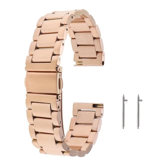 Cinturino orologio - Acciaio inossidabile - 145-205mm - Rosa oro - Compatibile con ID205L - Ideale per l'uso quotidiano - Comodo e stile