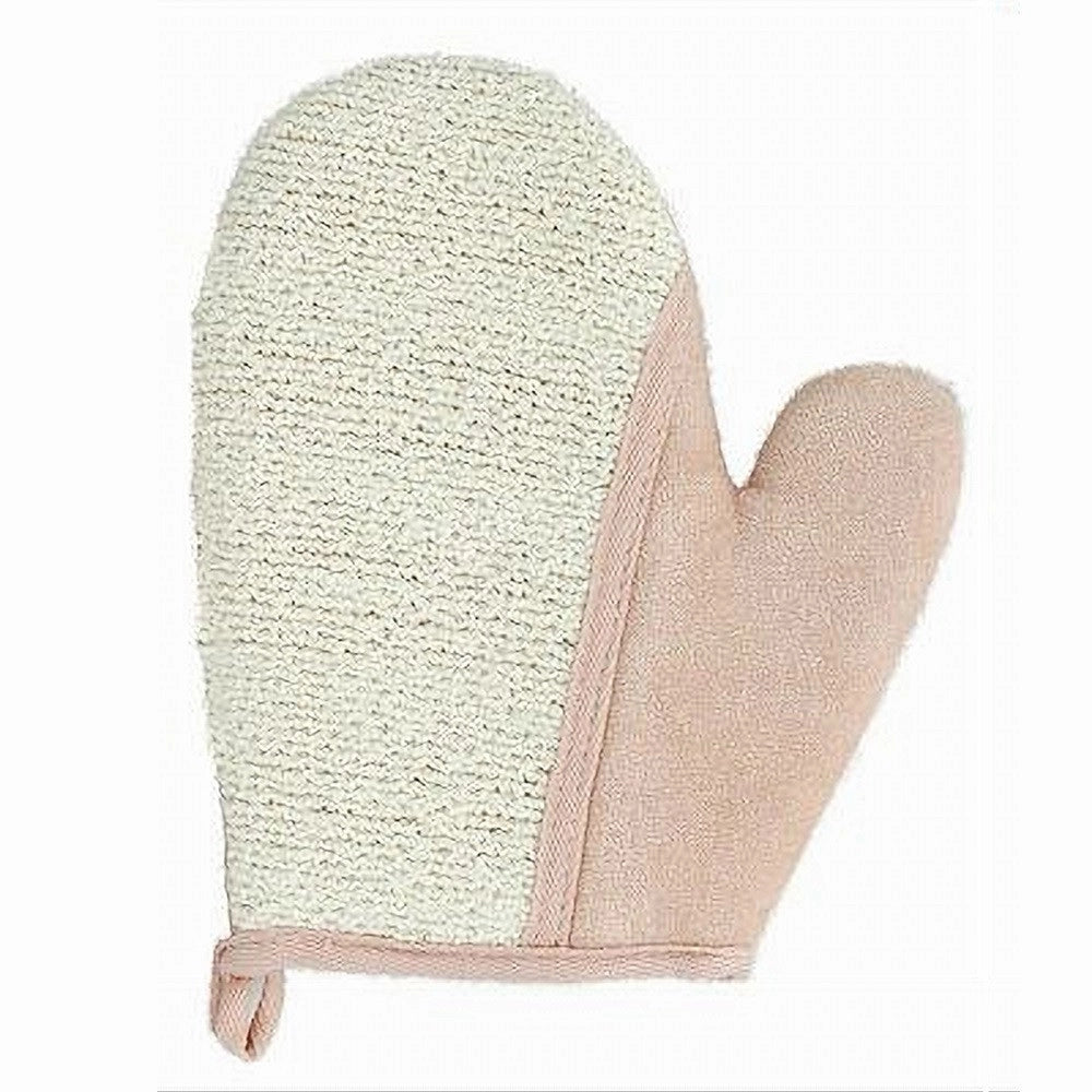 Trade Shop - Guanto Doccia Bagno Esfoliante Per Cura Pulizia Di Pelle Corpo 21 Cm Rosa 79661 -