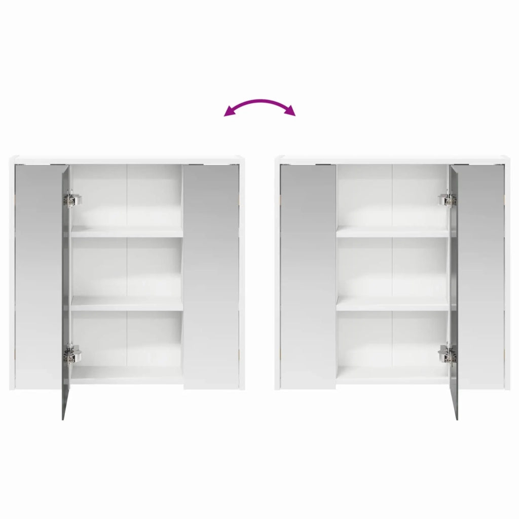 Mobiletto per specchio da bagno Bianco 63,5 x 16 x 62,5 cm 889151