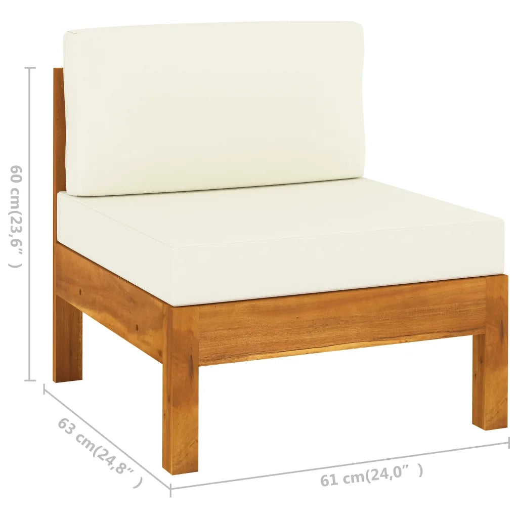 Set da Giardino 8 pz con Cuscini 100x60 cm Legno di Acacia 3057940