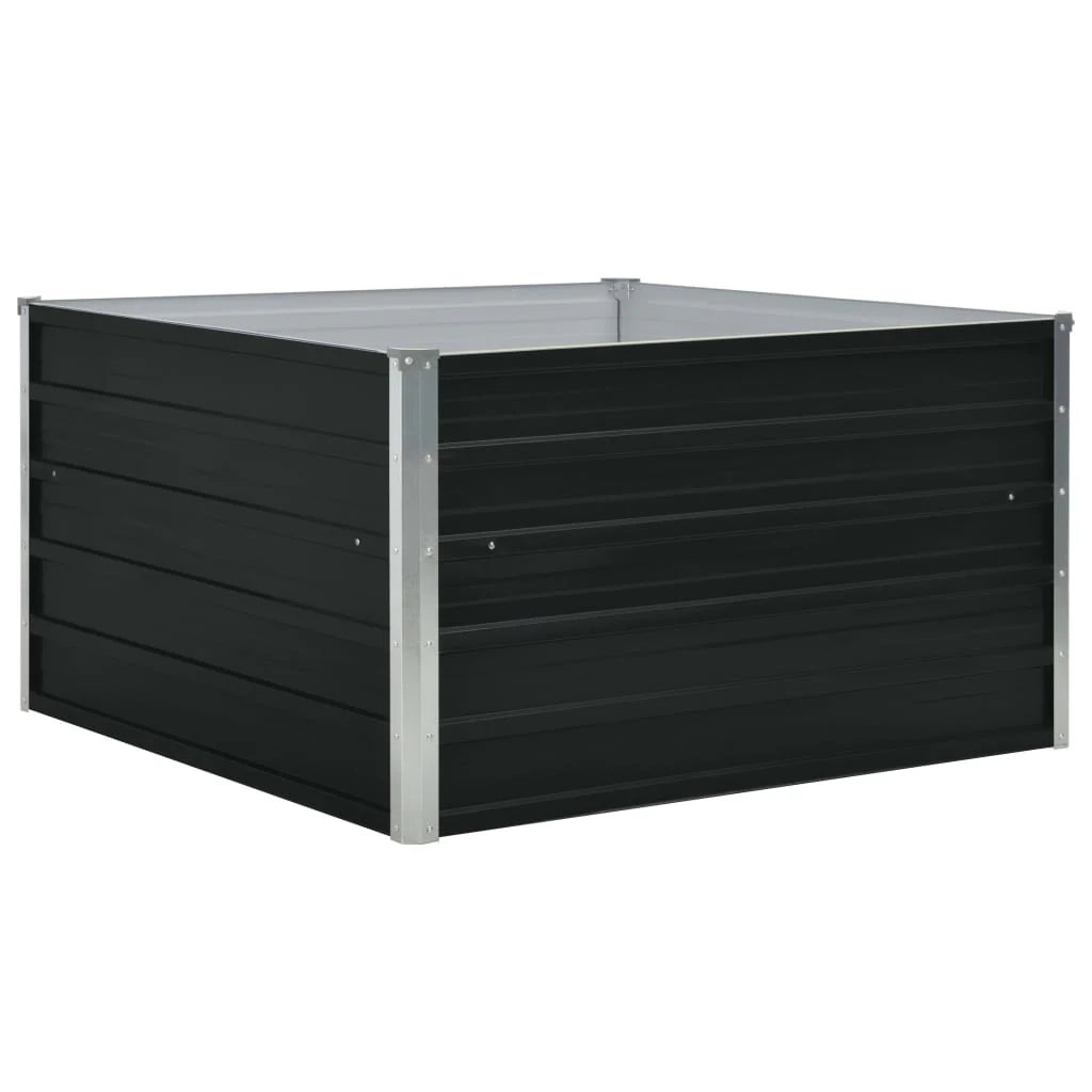 Fioriera 100 x 100 x 45 cm acciaio zincato antracite 02_0000783