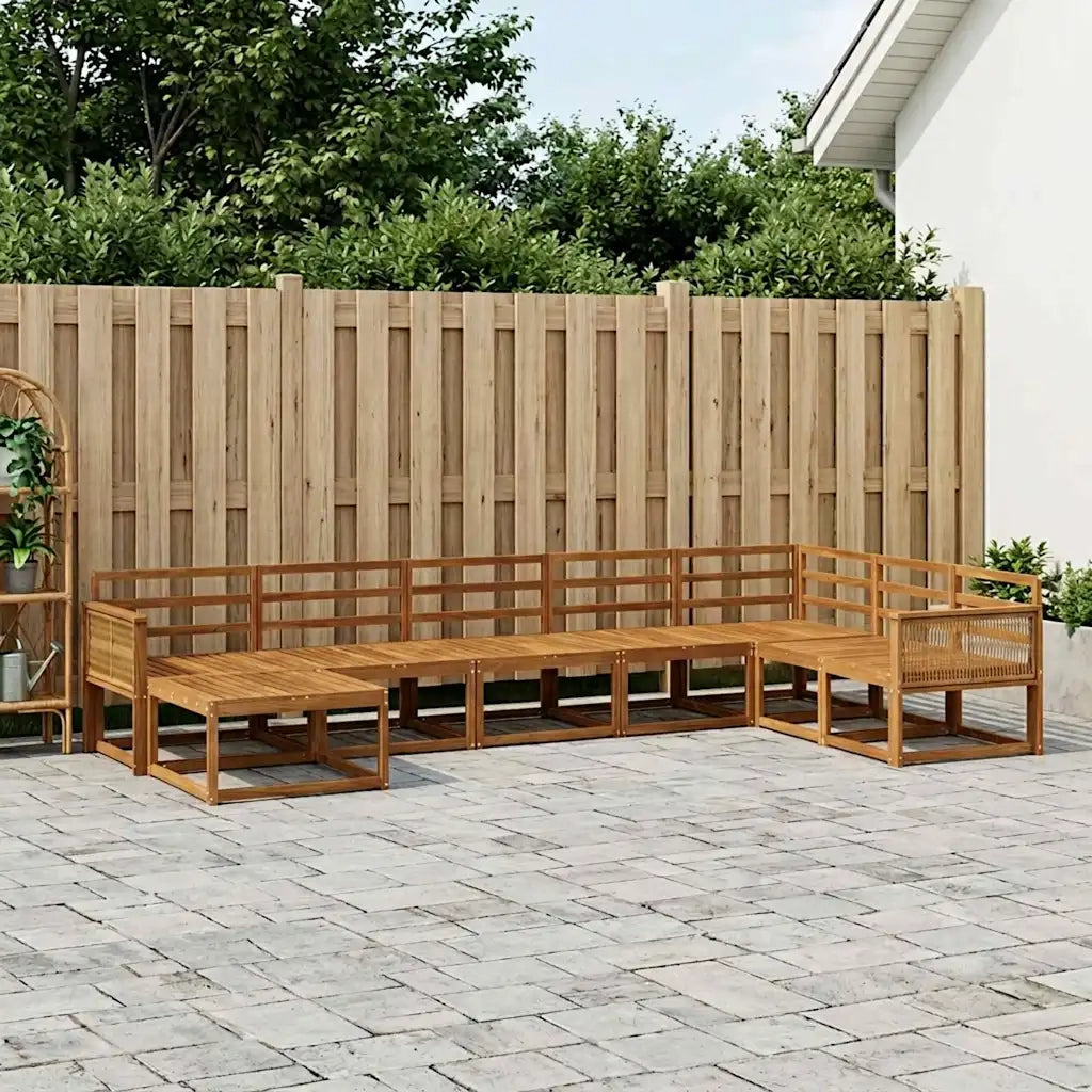 Set di divani da esterno 8 pcs Naturale
