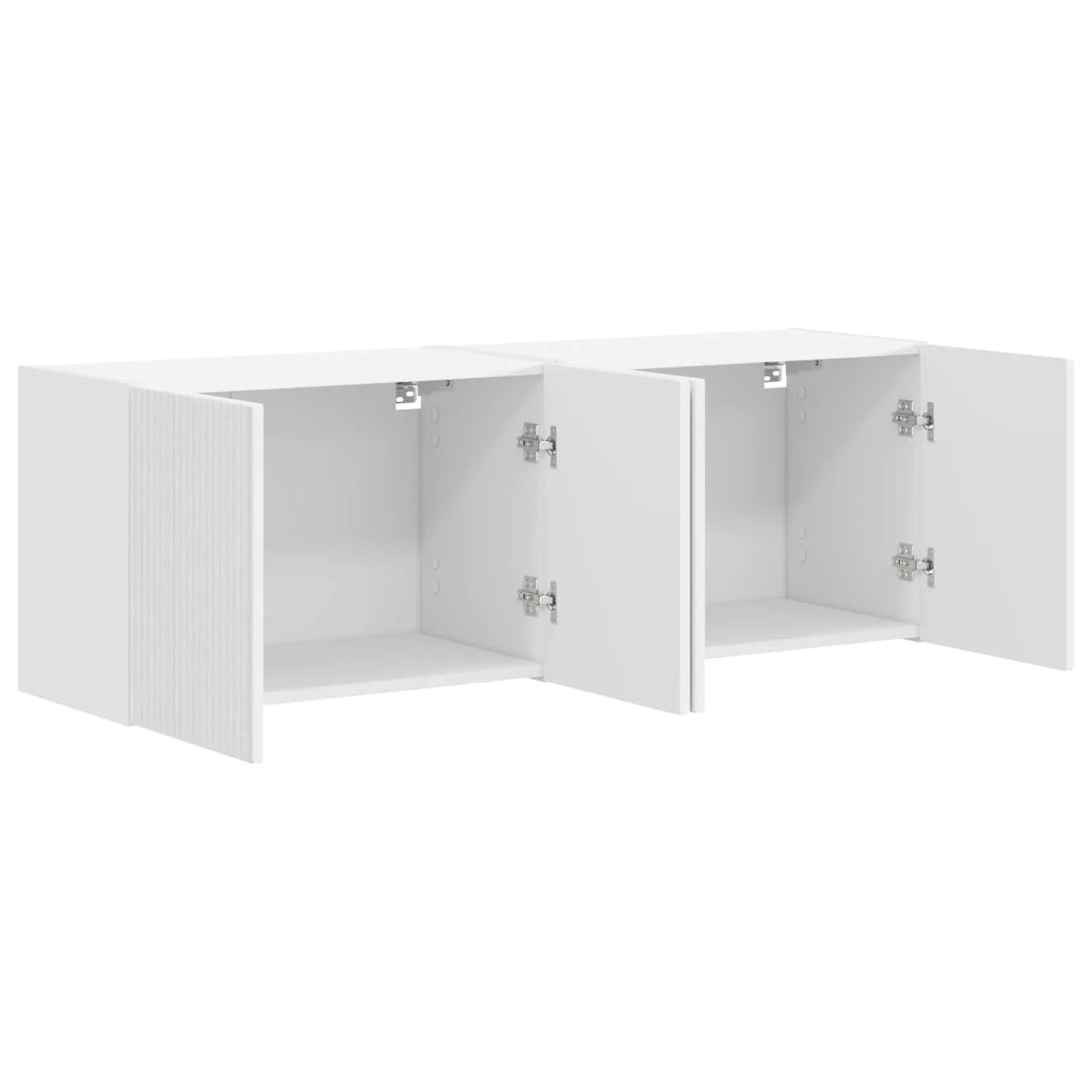 Mobile TV da parete 2 pcs Bianco 59,5 x 31 x 40 cm 892330