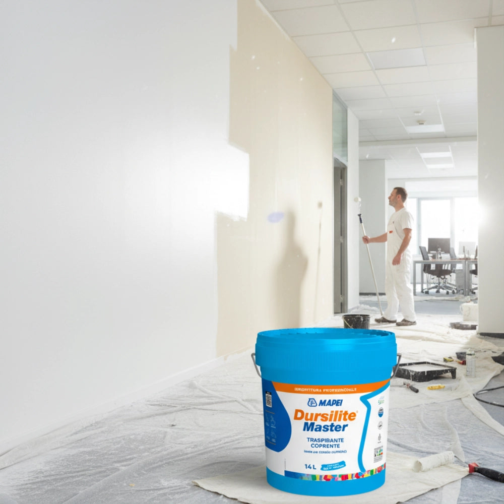 Idropittura murale traspirante e coprente dursilite master *** formato 14 lt, confezione 1