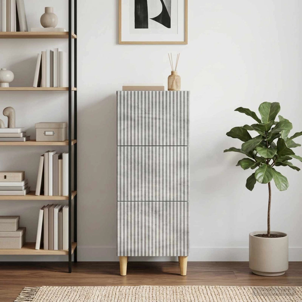 Mobile con Cassetti Grigio Cemento 33 x 34,5 x 90 cm 894618