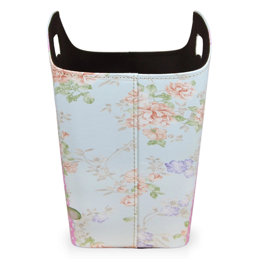 Borsetta Contenitore Flowers con manici fantasia rosa cm 40 x 15 x h 30