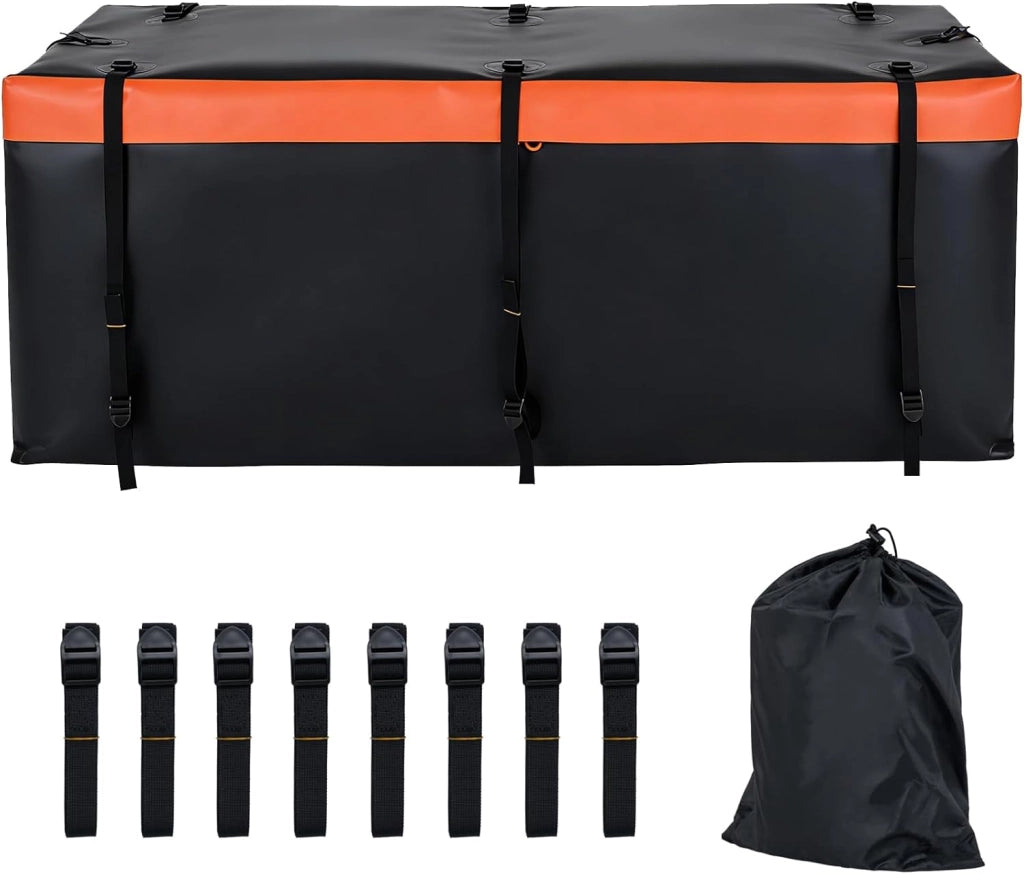 Borsa da Carico, Organizer Bagagliaio Auto in PVC Impermeabile con Cinghie Rinforzate e Sacca Portaoggetti, Borsa da Trasporto Pieghevole per Viaggio e Campeggio (550L| 148 x 61 x 61 cm)