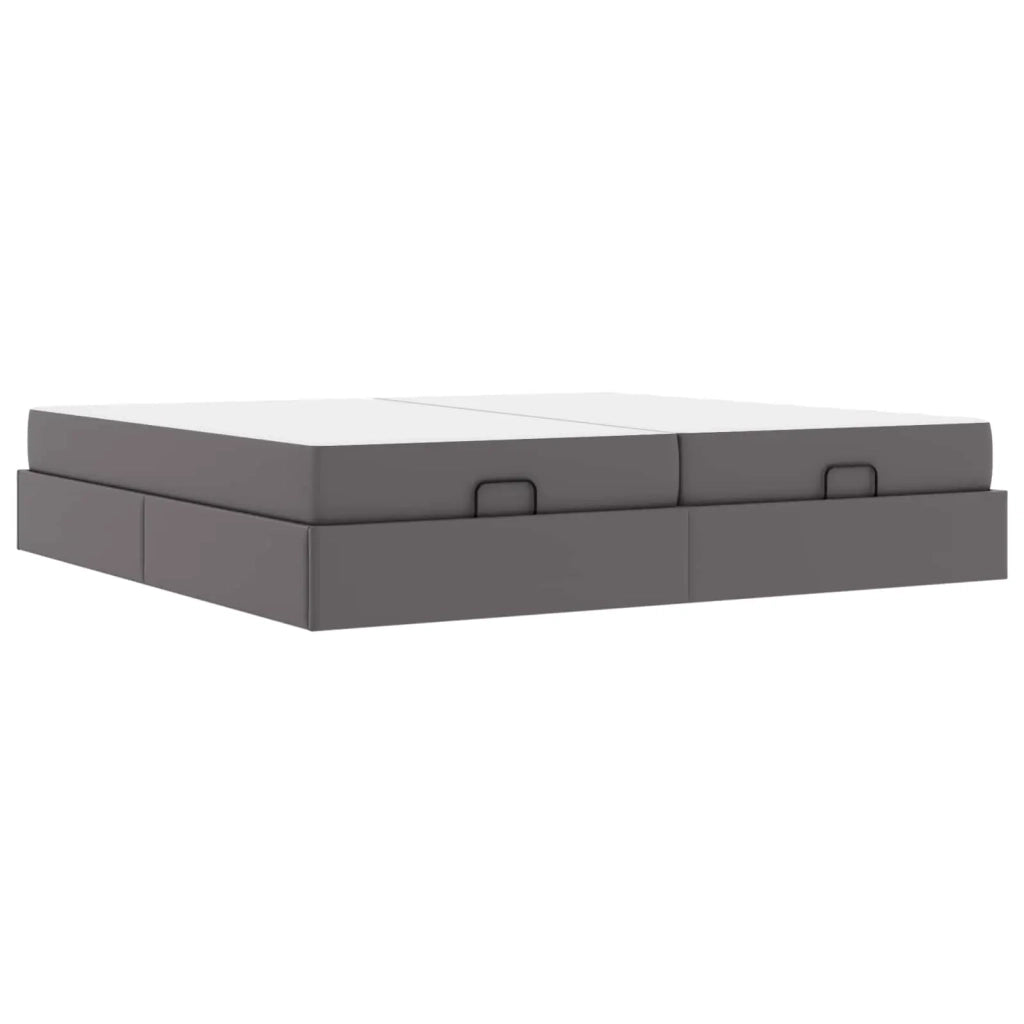Struttura letto con materasso con materasso 2 pcs Grigio PVC