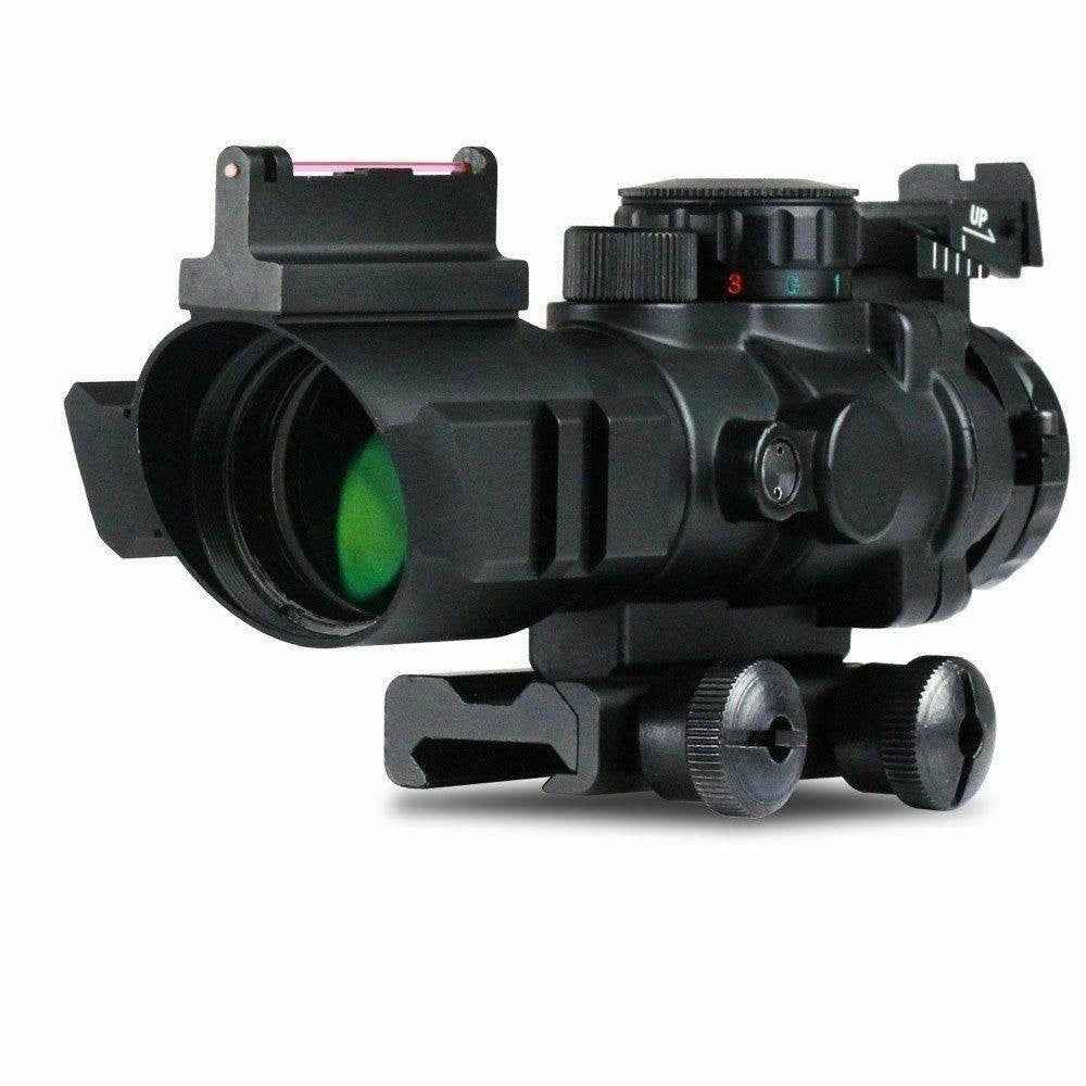 Trade Shop - Mirino Ottico Di Precisione Per Carabina Fucile Con Reticolo Illuminato 4x32 -