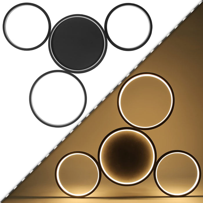 ZMH Lampada da soffitto LED 4 fiamme ad anello per camera letto