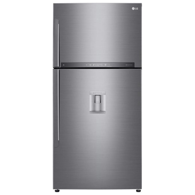 LG GTF916PZPED Frigorifero doppia porta maxi, Classe E, 592L, Wi-Fi, Dispenser acqua, Inox