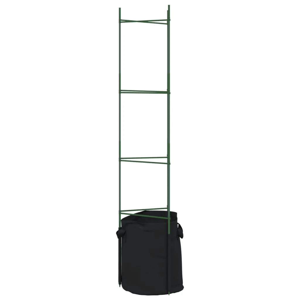 Set di 6 gabbie regolabili per pomodori da giardino 32 x 29 x 154 cm acciaio verde 02_0055599