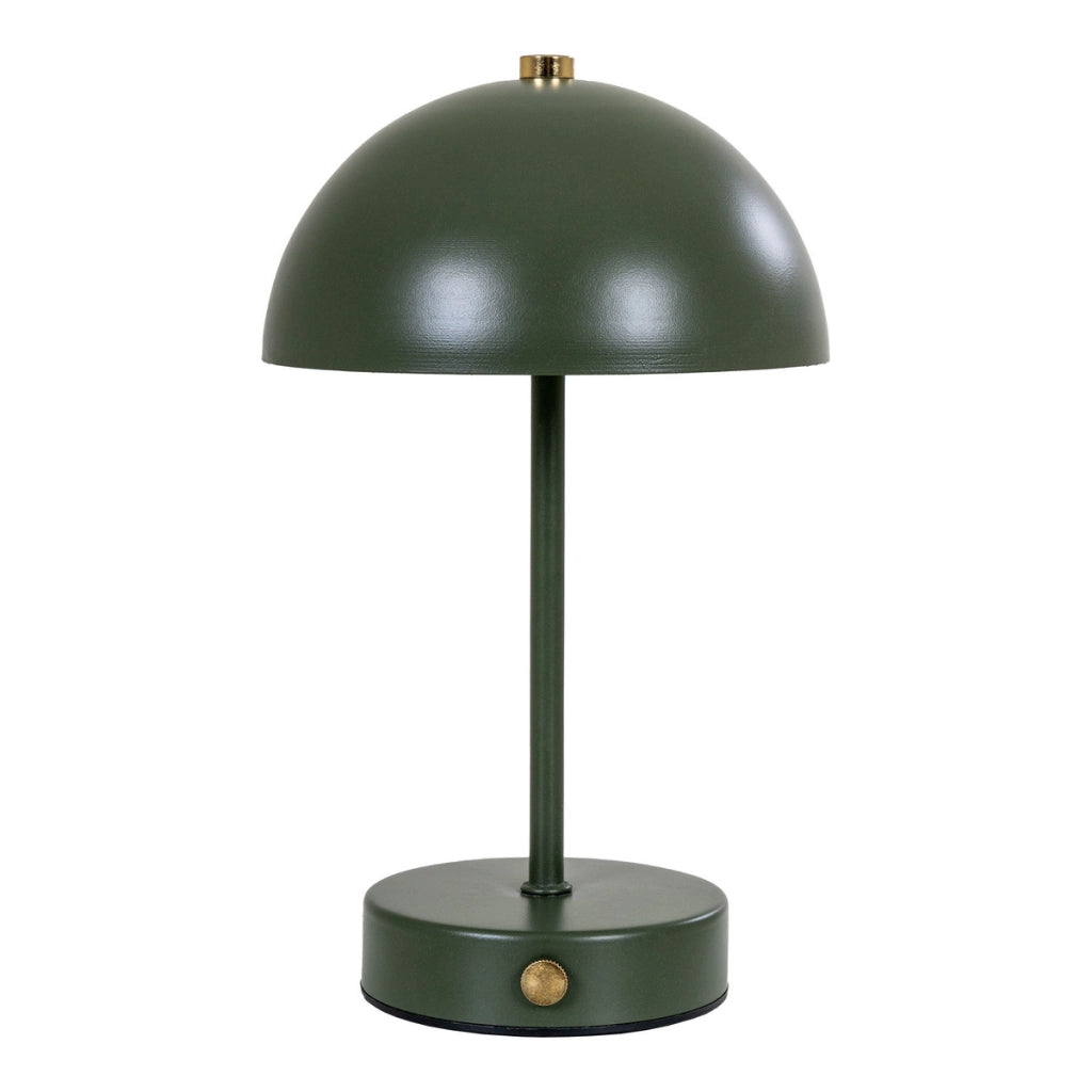 Lampada da Tavolo Ricaricabile Holt, Verde, Metallo, 15x15x25 cm