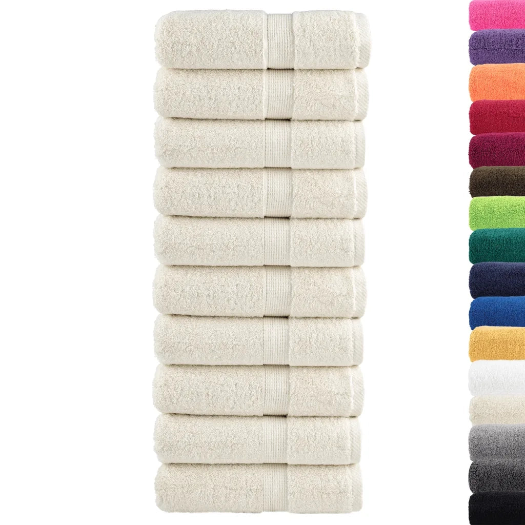Asciugamani per Ospiti SOLUND 10 pz Crema 30x50cm 600 g/m² 137472