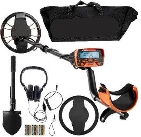 Metaaldetector IP68 Acqua Resistente - Frequenza 7.2KHZ - Portata 104 a 132cm - Materiale ABS - Inclusa Cuffia Acustica e Spatola - Mod. senza marchio