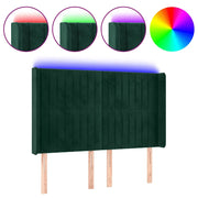 Testiera | Testata a LED Verde Scuro 147x16x118/128 cm in Velluto