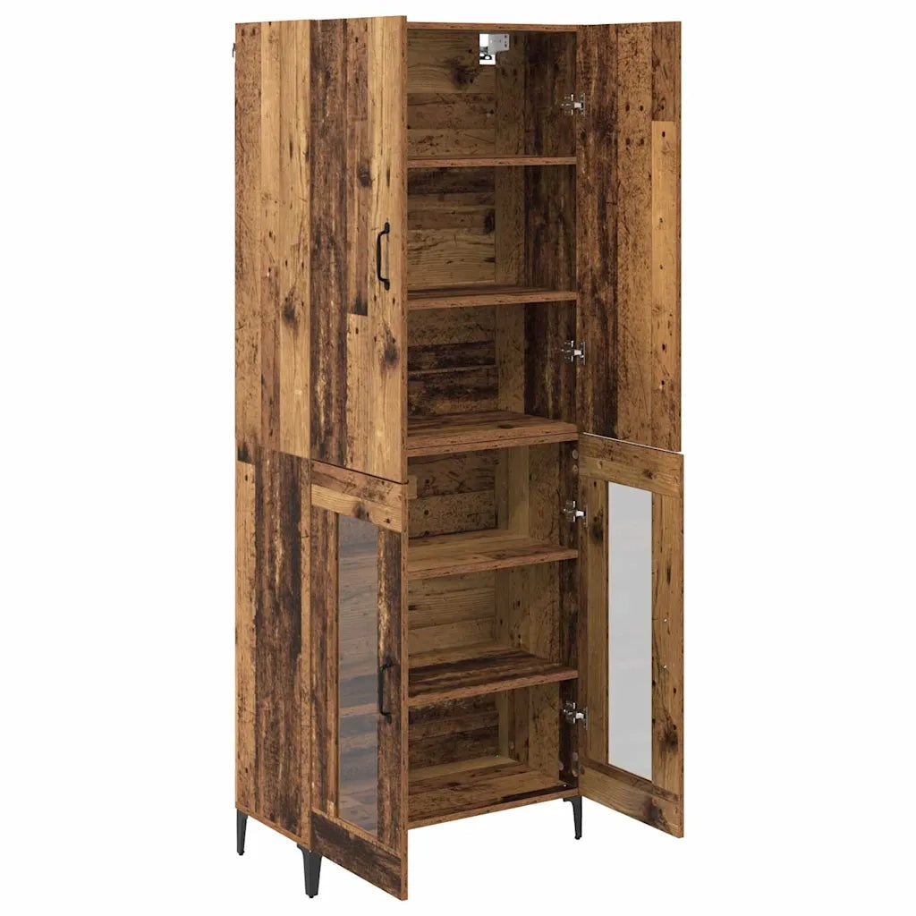 Credenza | Madia | Buffet da pranzo | Armadio da pranzo Legno vecchio 69,5 x 34 x 180 cm Legno multistrato