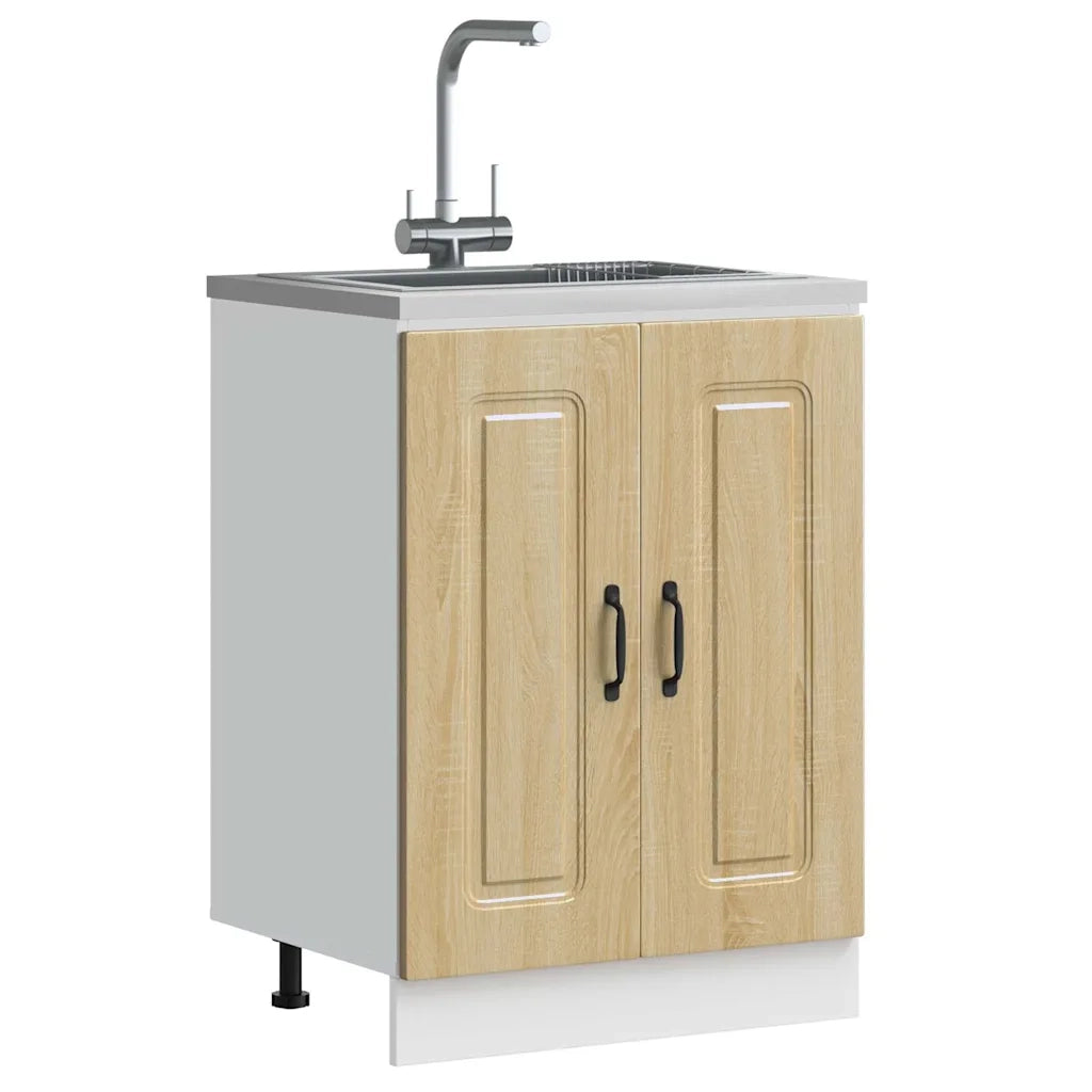 Mobile base lavello-Armadietto da bagno Kalmar Rovere Sonoma 60x46x81,5 cm