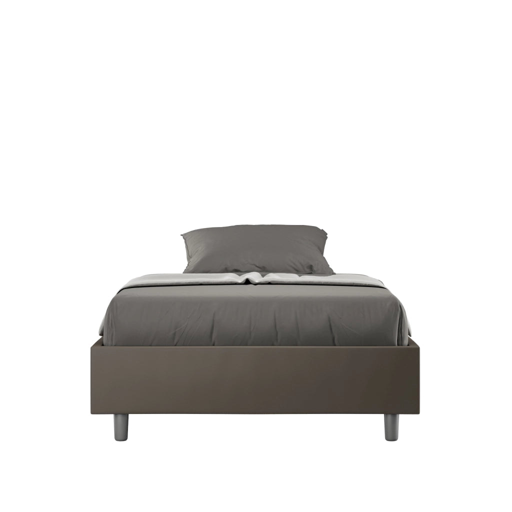 Letto Matrimoniale Francese Sommier 140x190 cm Senza Rete Azelia Cappuccino