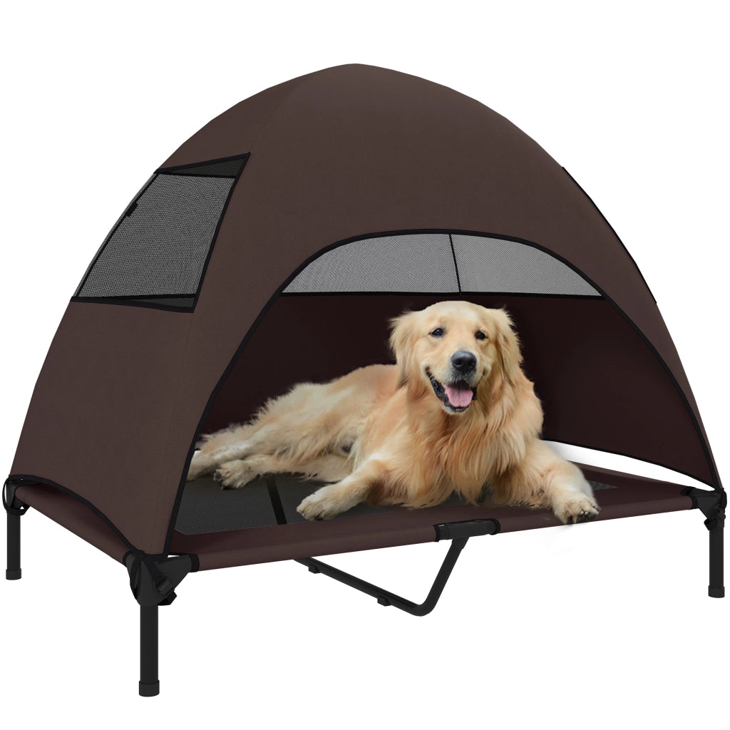 Cuccia per Cani da Esterno con Tetto ¨C Zephmum ¨C 106x76x99 cm Marrone