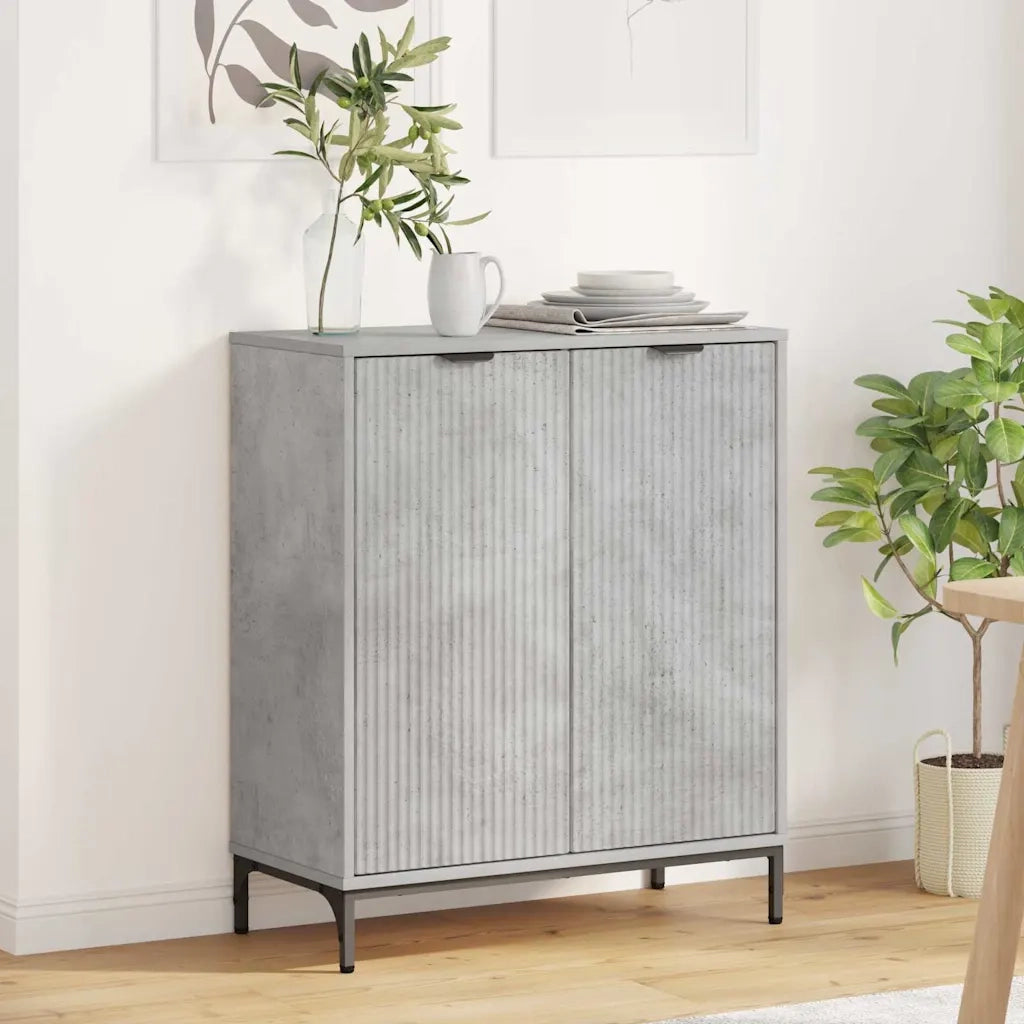 Credenza-Buffet-Armadio da cucina Grigio cemento 69.5 x 33 x 82 cm Legno multistrato