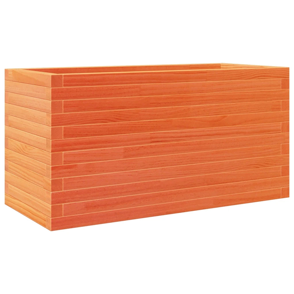 Fioriera Giardino-Vaso da Esterno-Contenitore per Piante Marrone Cera 90x40x45,5cm Legno Massello Pino